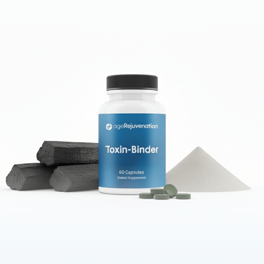 biotoxin binder supplement with ingredients pictured